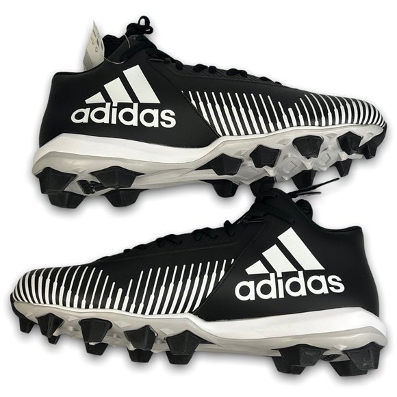 ADIDAS FREAK MD 20 Football Cleats Mens Sz 11.5 Rubber Molded EF3484 BLACK WHITE main image 6